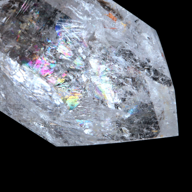 レムリアンシード 水晶 六角柱 ポイント 全面研磨 磨き 210g 1点