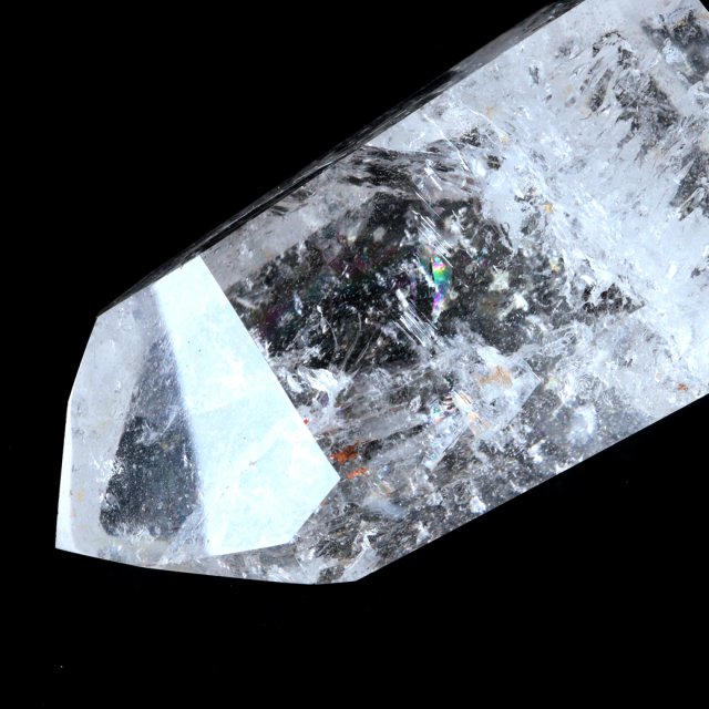 レムリアンシード 水晶 六角柱 ポイント 全面研磨 磨き 1点もの 虹入り レインボー 天然石 ブラジル バイーア州産 証明書付き