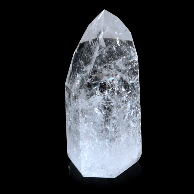 レムリアンシード 水晶 六角柱 ポイント 全面研磨 磨き 1点もの 虹入り レインボー 天然石 ブラジル バイーア州産 証明書付き