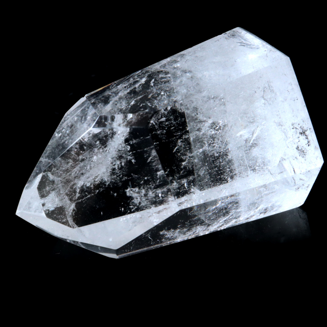 レムリアンシード 水晶 六角柱 ポイント 全面研磨 磨き 1点もの 虹入り レインボー 天然石 ブラジル バイーア州産 証明書付き