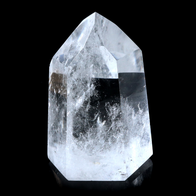 レムリアンシード 水晶 六角柱 ポイント 全面研磨 磨き 1点もの 虹入り レインボー 天然石 ブラジル バイーア州産 証明書付き