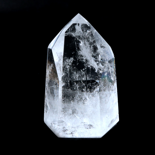 レムリアンシード 水晶 六角柱 ポイント 全面研磨 磨き 1点もの 虹入り レインボー 天然石 ブラジル バイーア州産 証明書付き