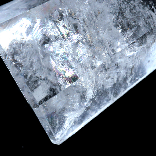 レムリアンシード 水晶 六角柱 ポイント 全面研磨 磨き 1点もの 虹入り レインボー 天然石 ブラジル バイーア州産 証明書付き