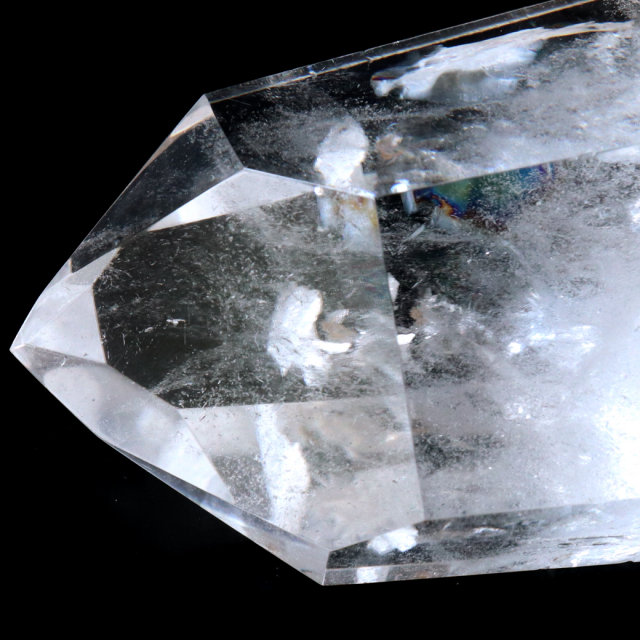 レムリアンシード 水晶 六角柱 ポイント 全面研磨 磨き 1点もの 虹入り レインボー 天然石 ブラジル バイーア州産 証明書付き