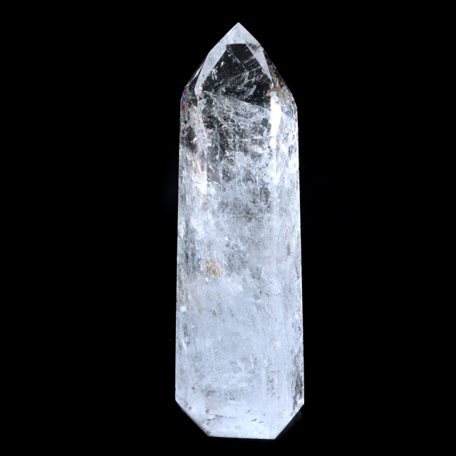 レムリアンシード 水晶 六角柱 ポイント 全面研磨 磨き 1点もの 虹入り レインボー 天然石 ブラジル バイーア州産 証明書付き