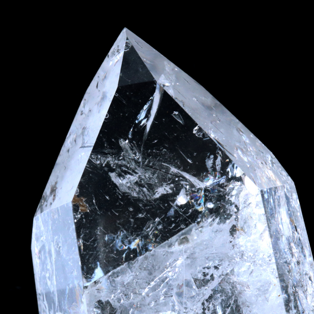 レムリアンシード 水晶 六角柱 ポイント 全面研磨 磨き 1点もの 虹入り レインボー 天然石 ブラジル バイーア州産 証明書付き