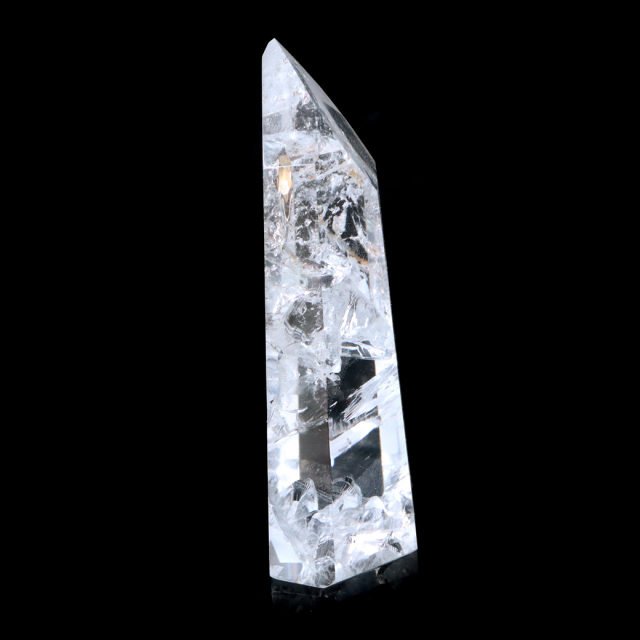 レムリアンシード 水晶 六角柱 ポイント 全面研磨 磨き 1点もの 虹入り レインボー 天然石 ブラジル バイーア州産 証明書付き