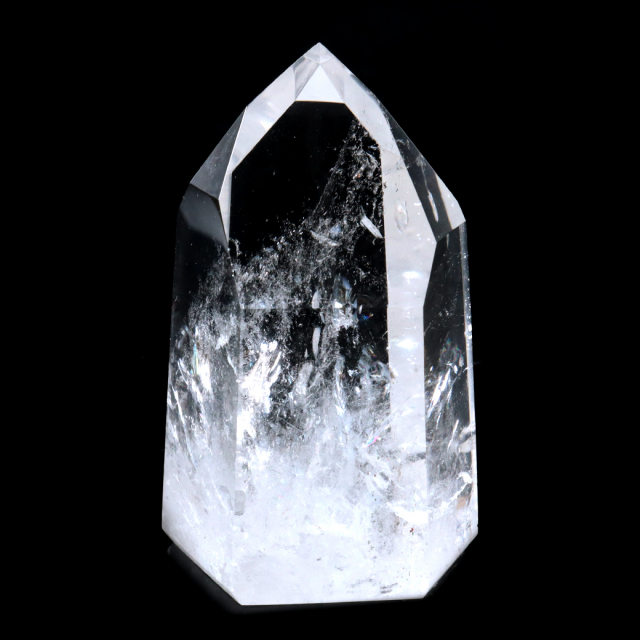 レムリアンシード 水晶 六角柱 ポイント 全面研磨 磨き 1点もの 虹入り レインボー 天然石 ブラジル バイーア州産 証明書付き