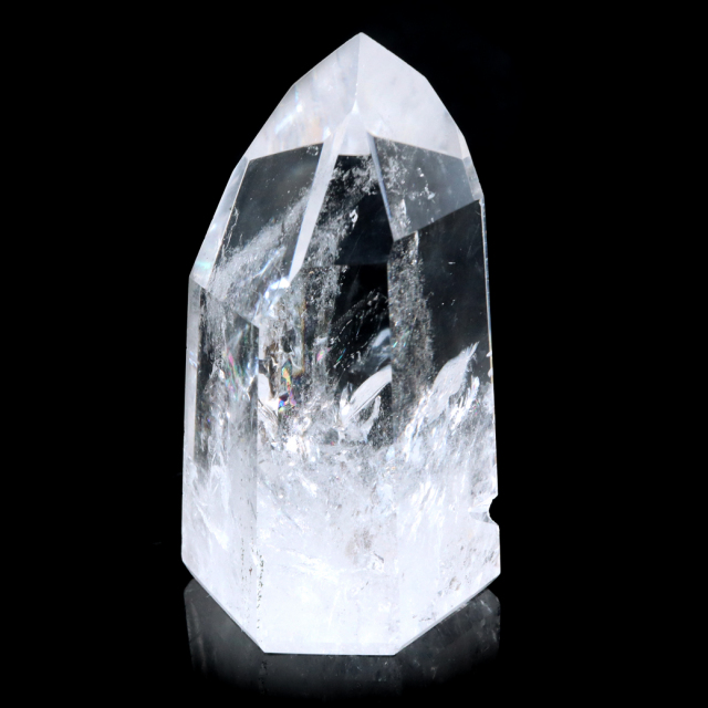 レムリアンシード 水晶 六角柱 ポイント 全面研磨 磨き 1点もの 虹入り レインボー 天然石 ブラジル バイーア州産 証明書付き