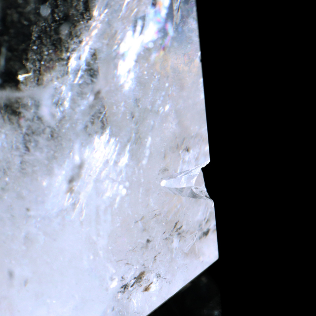 レムリアンシード 水晶 六角柱 ポイント 全面研磨 磨き 1点もの 虹入り レインボー 天然石 ブラジル バイーア州産 証明書付き