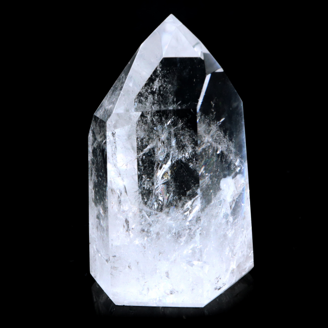 レムリアンシード 水晶 六角柱 ポイント 全面研磨 磨き 1点もの 虹入り レインボー 天然石 ブラジル バイーア州産 証明書付き