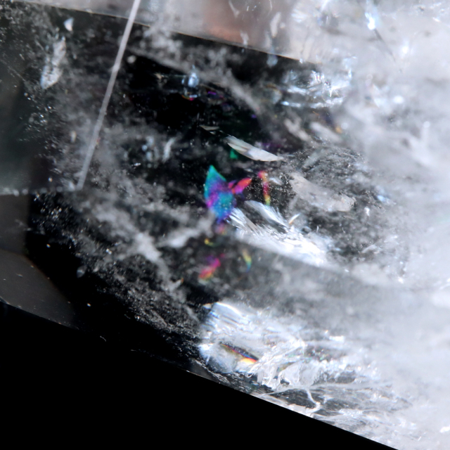 レムリアンシード 水晶 六角柱 ポイント 全面研磨 磨き 1点もの 虹入り レインボー 天然石 ブラジル バイーア州産 証明書付き