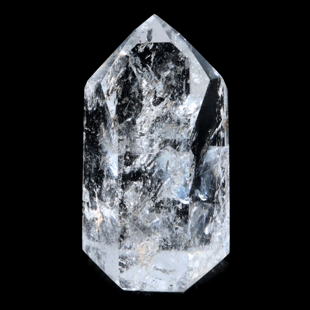 レムリアンシード 水晶 六角柱 ポイント 全面研磨 磨き 1点もの 虹入り レインボー 天然石 ブラジル バイーア州産 証明書付き
