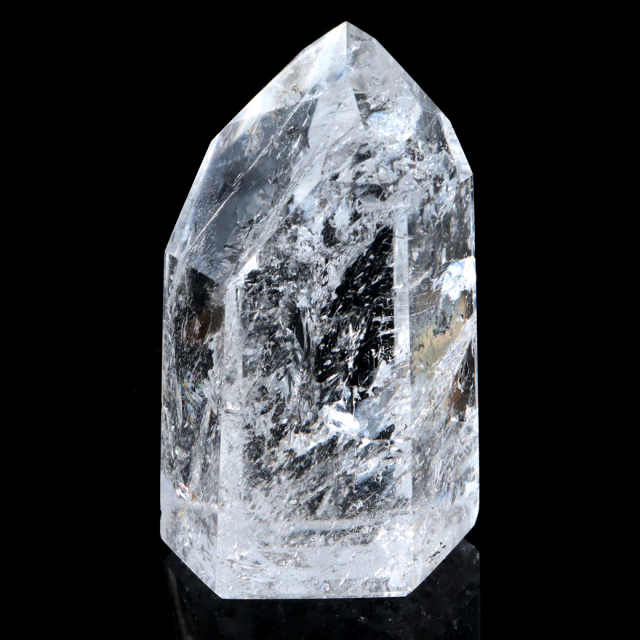 レムリアンシード 水晶 六角柱 ポイント 全面研磨 磨き 1点もの 虹入り レインボー 天然石 ブラジル バイーア州産 証明書付き