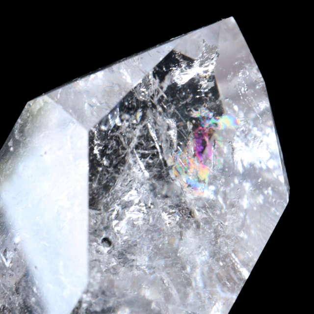 レムリアンシード 水晶 六角柱 ポイント 全面研磨 磨き 1点もの 虹入り レインボー 天然石 ブラジル バイーア州産 証明書付き