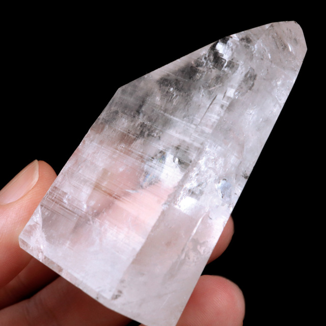 レムリアンシード 水晶 六角柱 ポイント 一部面残し 研磨磨き 1点もの 5A 天然石 ブラジル バイーア州産 証明書付き