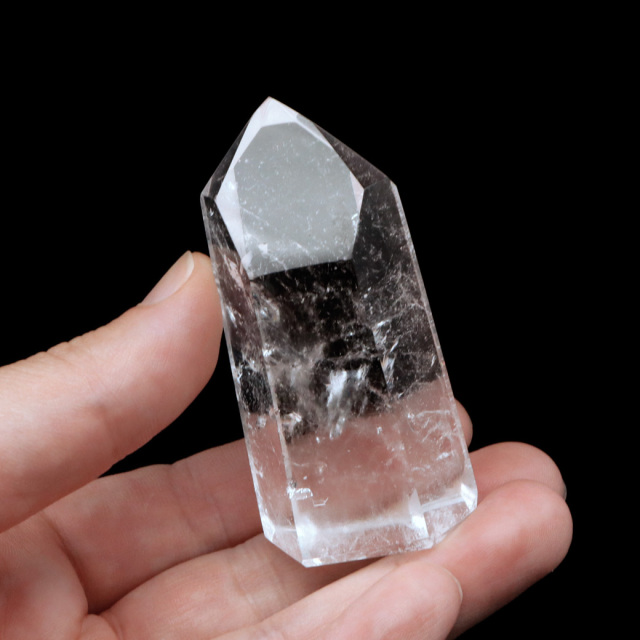 レムリアンシード 水晶 六角柱 ポイント 一部面残し 研磨磨き 1点もの 5A 天然石 ブラジル バイーア州産 証明書付き