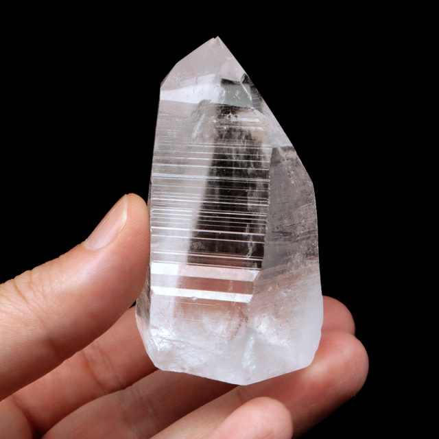 レムリアンシード 水晶 六角柱 ポイント 一部面残し 研磨磨き 122g 1点