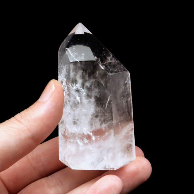 レムリアンシード 水晶 六角柱 ポイント 一部面残し 研磨磨き 1点もの 5A 天然石 ブラジル バイーア州産 証明書付き