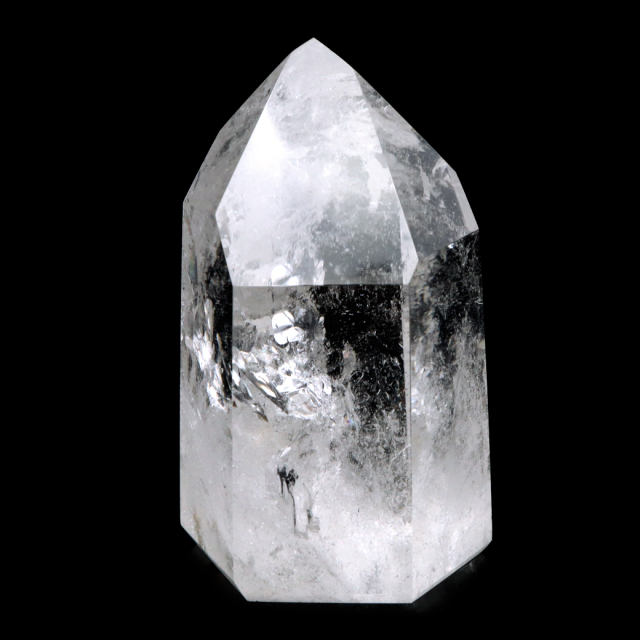 レムリアンシード 水晶 六角柱 ポイント 一部面残し 研磨磨き 187g 1点もの AAA 虹入り レインボー 天然石 証明書付き