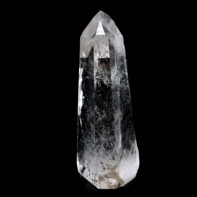 レムリアンシード 水晶 六角柱 ポイント 一部面残し 研磨磨き 187g 1点もの AAA 虹入り レインボー 天然石 証明書付き