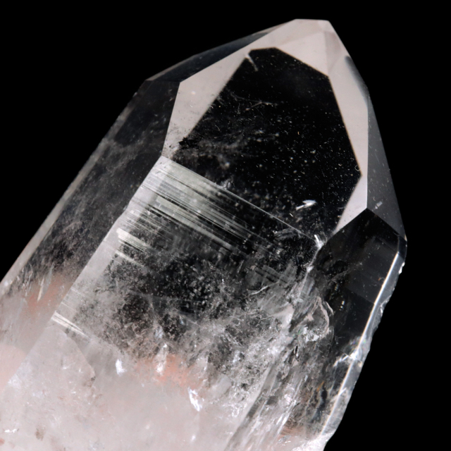レムリアンシード 水晶 六角柱 ポイント 一部面残し 研磨磨き 187g 1点もの AAA 虹入り レインボー 天然石 証明書付き