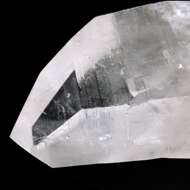レムリアンシード 水晶 六角柱 ポイント 一部面残し 研磨磨き 187g 1点もの AAA 虹入り レインボー 天然石 証明書付き
