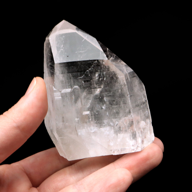 レムリアンシード 水晶 六角柱 ポイント 一部面残し 研磨磨き 187g 1点もの AAA 虹入り レインボー 天然石 証明書付き