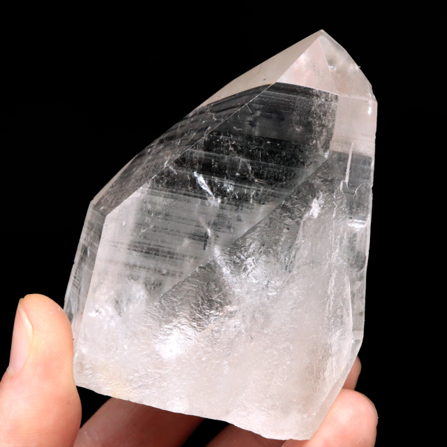 レムリアンシード 水晶 六角柱 ポイント 一部面残し 研磨磨き 187g 1点もの AAA 虹入り レインボー 天然石 証明書付き