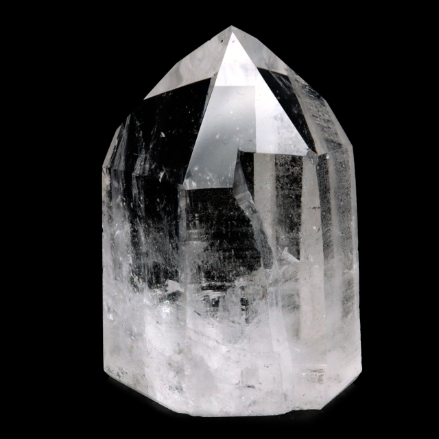 レムリアンシード 水晶 六角柱 ポイント 一部面残し 研磨磨き 187g 1点もの AAA 虹入り レインボー 天然石 証明書付き