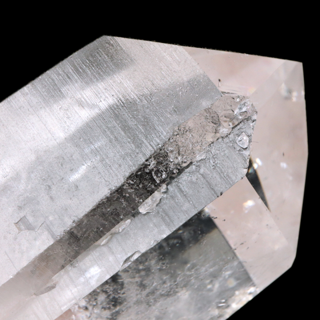 レムリアンシード 水晶 六角柱 ポイント 一部面残し 研磨磨き 187g 1点もの AAA 虹入り レインボー 天然石 証明書付き