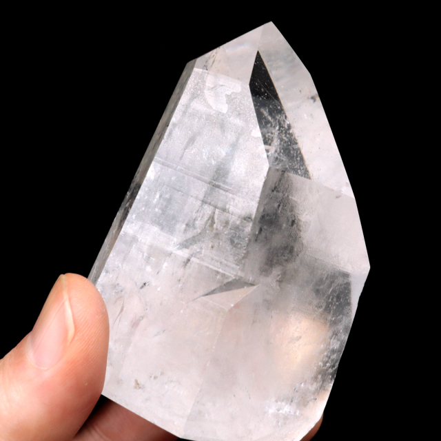 レムリアンシード 水晶 六角柱 ポイント 一部面残し 研磨磨き 187g 1点もの AAA 虹入り レインボー 天然石 証明書付き