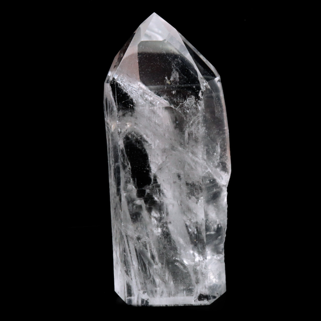 レムリアンシード 水晶 六角柱 ポイント 一部面残し 研磨磨き 187g 1点もの AAA 虹入り レインボー 天然石 証明書付き
