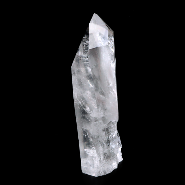 レムリアンシード 水晶 六角柱 ポイント 一部面残し 研磨磨き 187g 1点もの AAA 虹入り レインボー 天然石 証明書付き