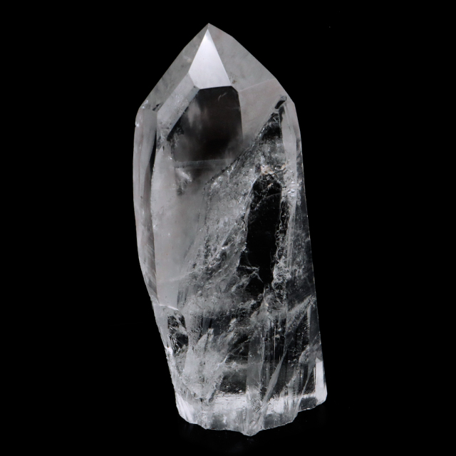 レムリアンシード 水晶 六角柱 ポイント 一部面残し 研磨磨き 187g 1点もの AAA 虹入り レインボー 天然石 証明書付き