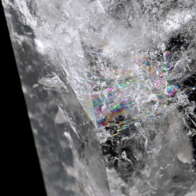 レムリアンシード 水晶 六角柱 ポイント 一部面残し 研磨磨き 187g 1点もの AAA 虹入り レインボー 天然石 証明書付き