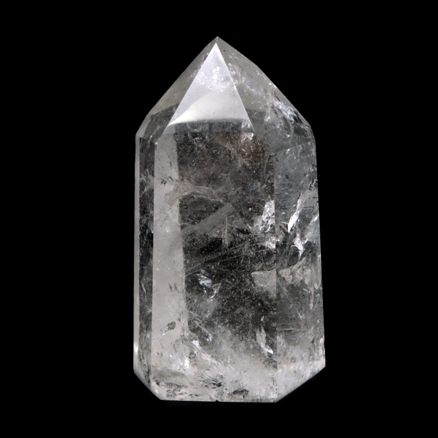 レムリアンシード 水晶 六角柱 ポイント 一部面残し 研磨磨き 187g 1点もの AAA 虹入り レインボー 天然石 証明書付き