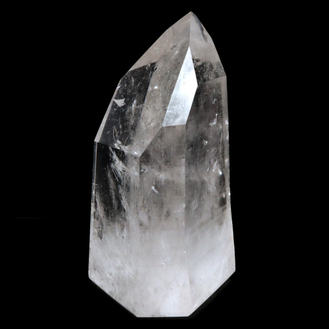 レムリアンシード 水晶 六角柱 ポイント 一部面残し 研磨磨き 187g 1点もの AAA 虹入り レインボー 天然石 証明書付き