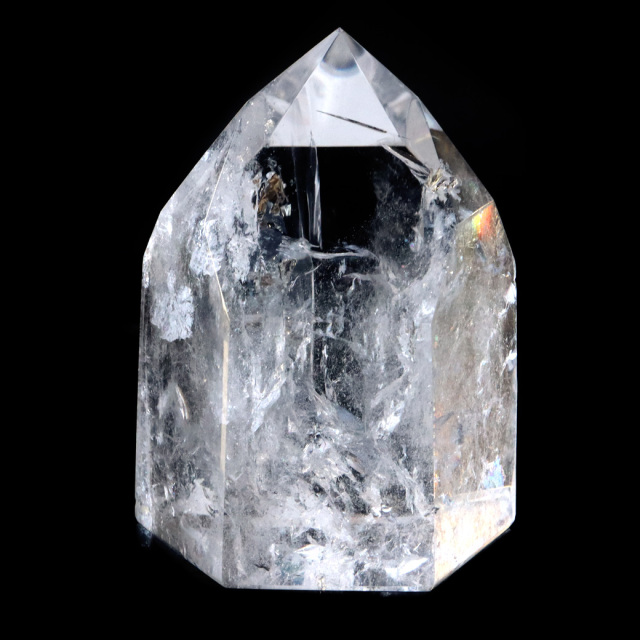 レムリアンシード 水晶 六角柱 ポイント 一部面残し 研磨磨き 406g 1点