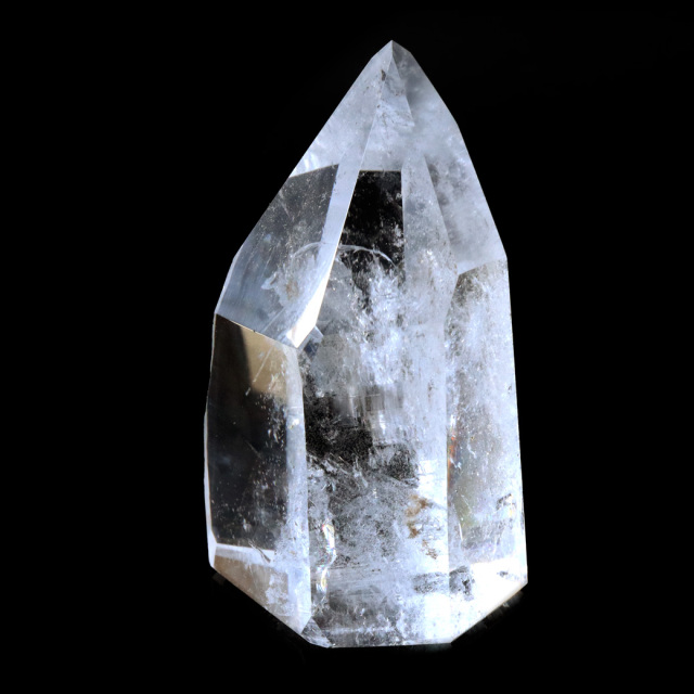 レムリアンシード 水晶 六角柱 ポイント 一部面残し 研磨磨き AAAAA 虹入り レインボー 天然石 ブラジル バイーア州産 証明書付き