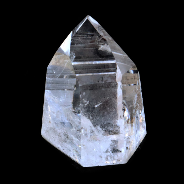 レムリアンシード 水晶 六角柱 ポイント 一部面残し 研磨磨き AAAAA 虹入り レインボー 天然石 ブラジル バイーア州産 証明書付き
