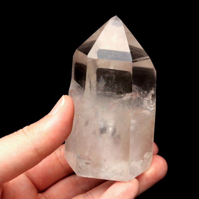 レムリアンシード 水晶 六角柱 ポイント 一部面残し 研磨磨き 1点もの AA 天然石 ブラジル バイーア州産 証明書付き