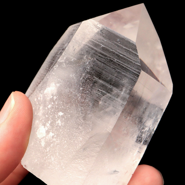レムリアンシード 水晶 六角柱 ポイント 一部面残し 研磨磨き 1点もの AA 天然石 ブラジル バイーア州産 証明書付き