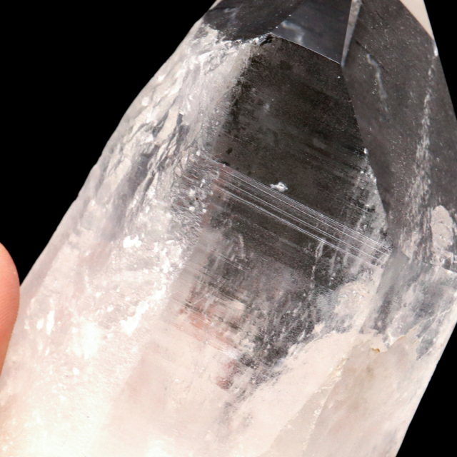 レムリアンシード 水晶 六角柱 ポイント 一部面残し 研磨磨き 1点もの AA 天然石 ブラジル バイーア州産 証明書付き