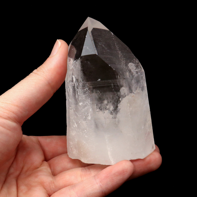 レムリアンシード 水晶 六角柱 ポイント 一部面残し 研磨磨き 1点もの AA 天然石 ブラジル バイーア州産 証明書付き