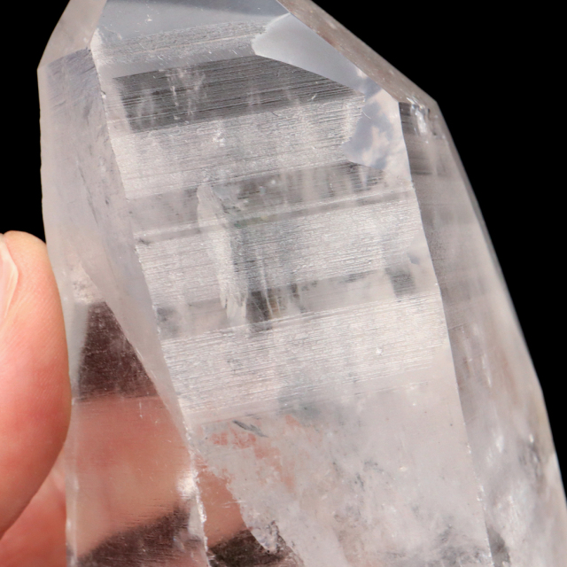 レムリアンシード 水晶 六角柱 ポイント 一部面残し 研磨磨き 1点もの AA 天然石 ブラジル バイーア州産 証明書付き