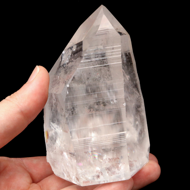 レムリアンシード 水晶 六角柱 ポイント 一部面残し 研磨磨き 1点もの AA 天然石 ブラジル バイーア州産 証明書付き