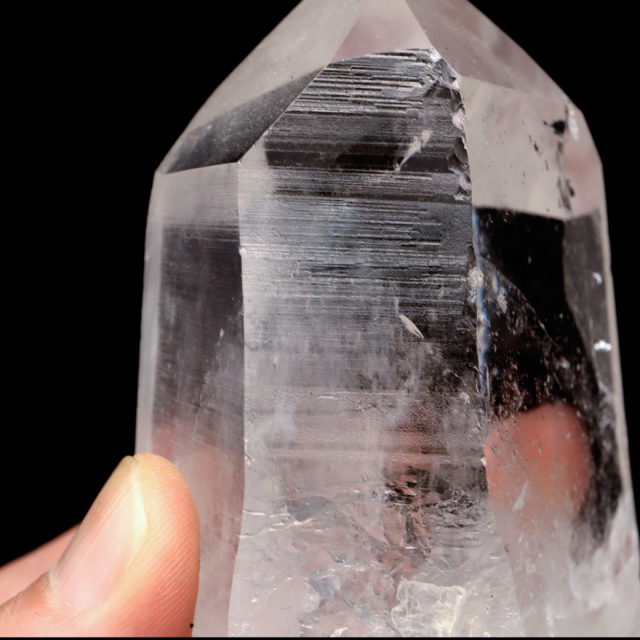 レムリアンシード 水晶 六角柱 ポイント 一部面残し 研磨磨き 1点もの AA 天然石 ブラジル バイーア州産 証明書付き