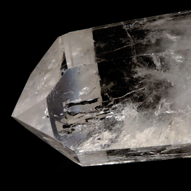 レムリアンシード 水晶 六角柱 ポイント 一部面残し 研磨磨き 1点もの AA 天然石 ブラジル バイーア州産 証明書付き