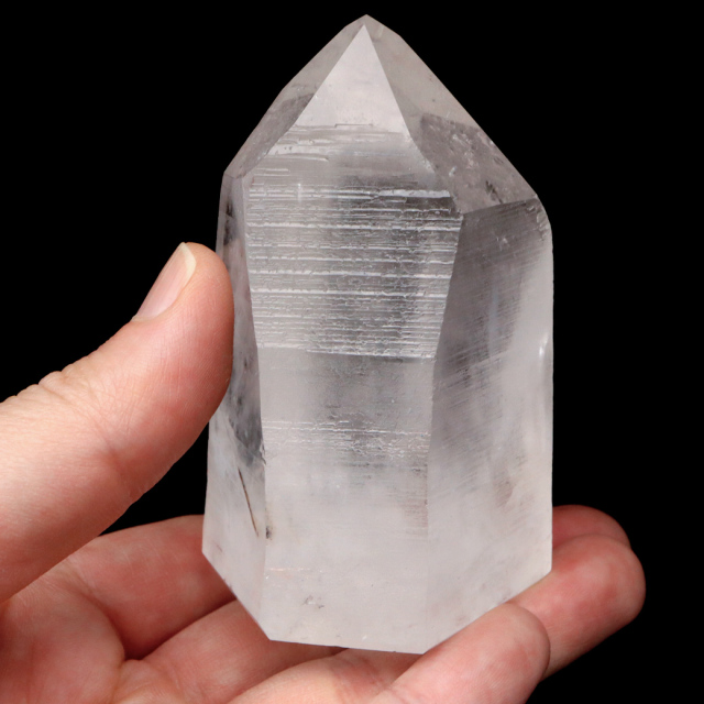 レムリアンシード 水晶 六角柱 ポイント 一部面残し 研磨磨き 1点もの AA 天然石 ブラジル バイーア州産 証明書付き